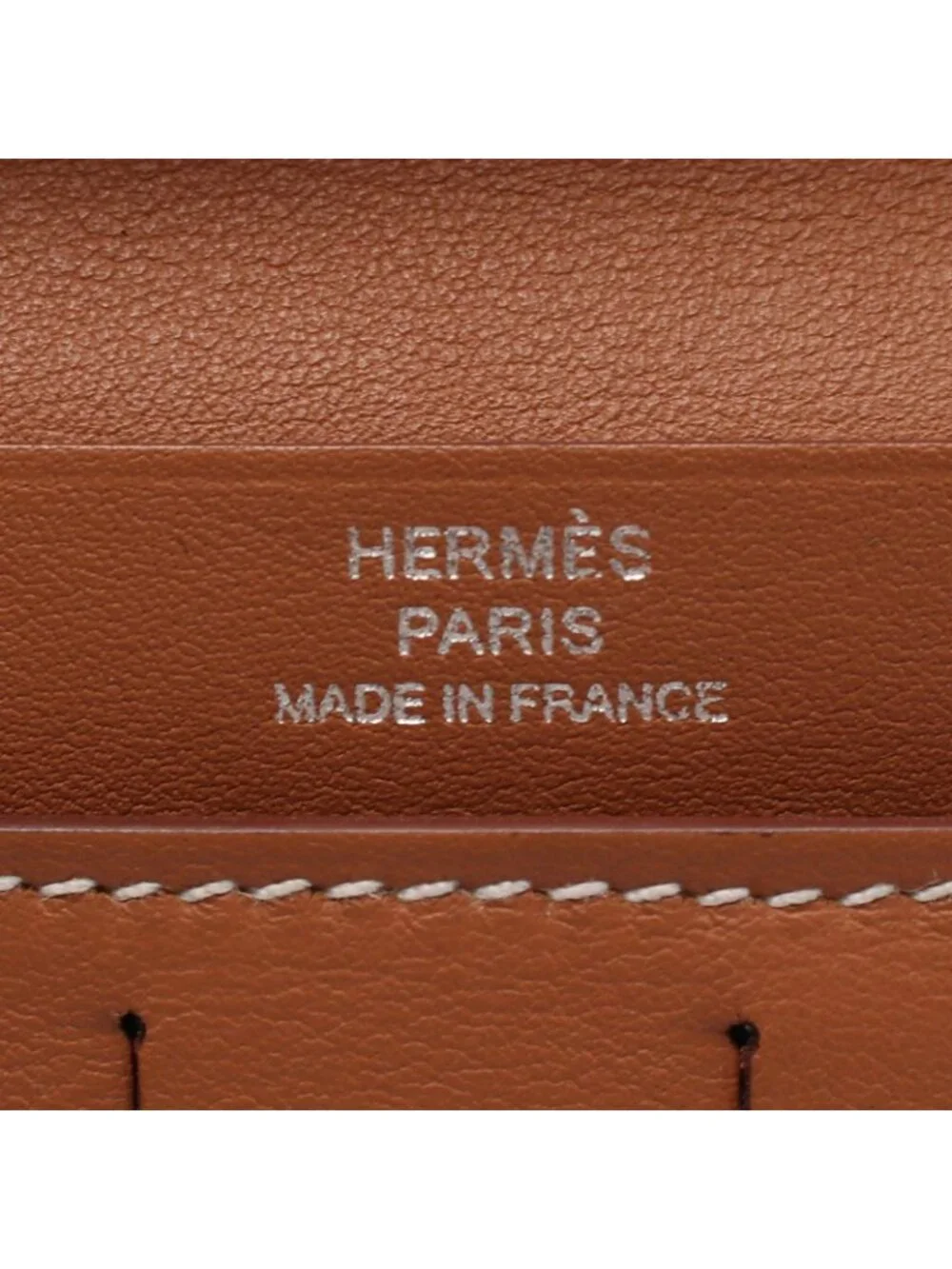 Hermes Bifold Wallet Citizen Twill Long Silk in Gold Leather